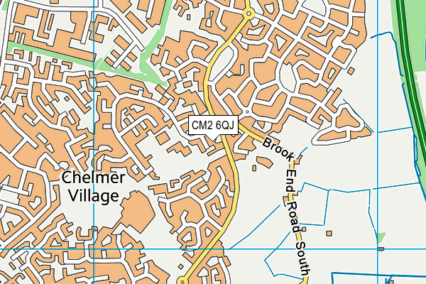 CM2 6QJ map - OS VectorMap District (Ordnance Survey)