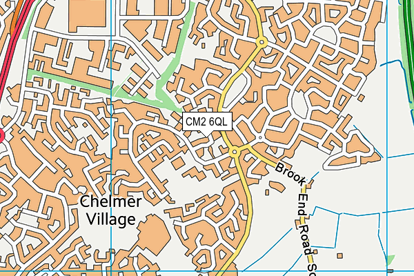 CM2 6QL map - OS VectorMap District (Ordnance Survey)