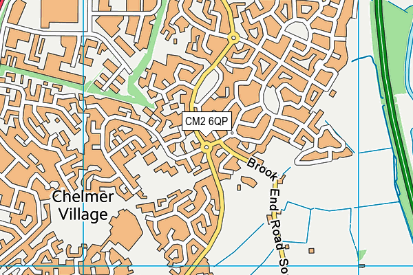 CM2 6QP map - OS VectorMap District (Ordnance Survey)