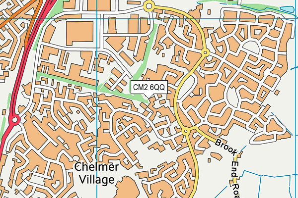 CM2 6QQ map - OS VectorMap District (Ordnance Survey)