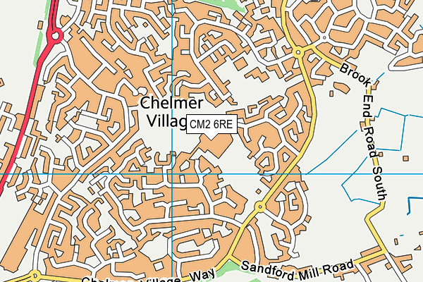 CM2 6RE map - OS VectorMap District (Ordnance Survey)