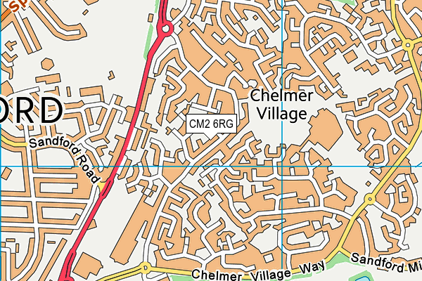 CM2 6RG map - OS VectorMap District (Ordnance Survey)