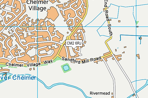 CM2 6RJ map - OS VectorMap District (Ordnance Survey)