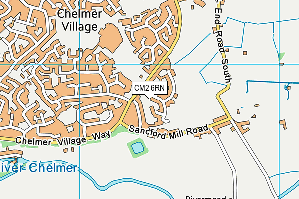 CM2 6RN map - OS VectorMap District (Ordnance Survey)