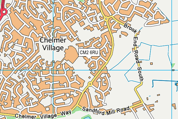 CM2 6RU map - OS VectorMap District (Ordnance Survey)