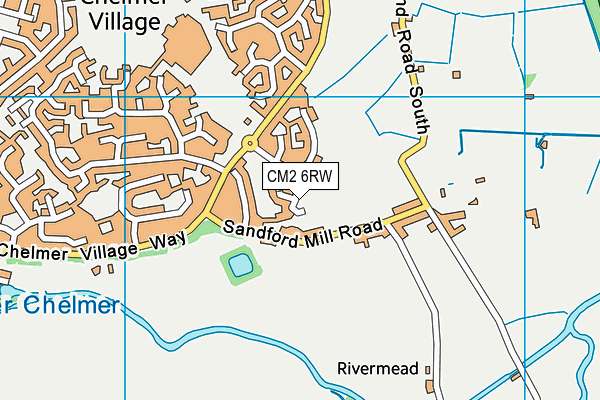 CM2 6RW map - OS VectorMap District (Ordnance Survey)