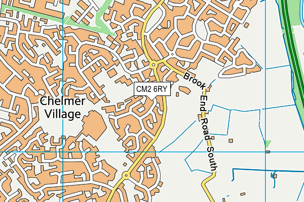 CM2 6RY map - OS VectorMap District (Ordnance Survey)