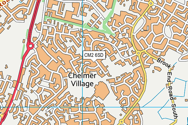 CM2 6SD map - OS VectorMap District (Ordnance Survey)