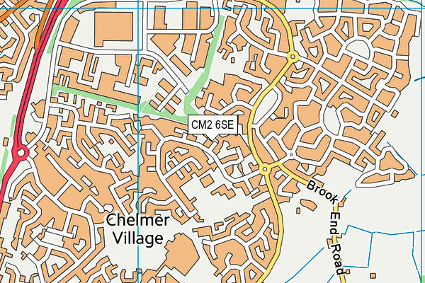 CM2 6SE map - OS VectorMap District (Ordnance Survey)