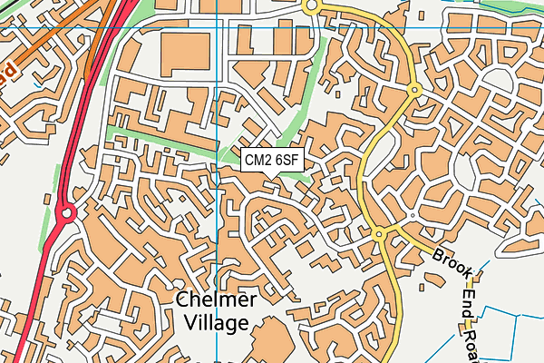 CM2 6SF map - OS VectorMap District (Ordnance Survey)