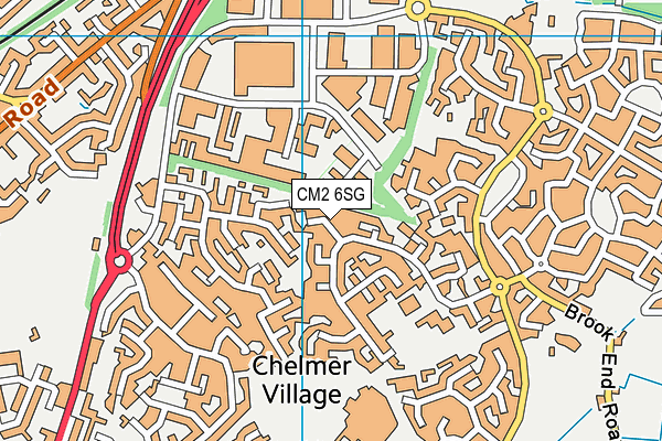 CM2 6SG map - OS VectorMap District (Ordnance Survey)