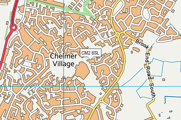 CM2 6SL map - OS VectorMap District (Ordnance Survey)