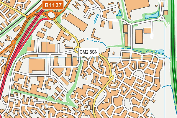 CM2 6SN map - OS VectorMap District (Ordnance Survey)