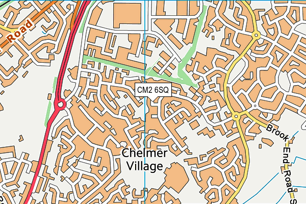 CM2 6SQ map - OS VectorMap District (Ordnance Survey)