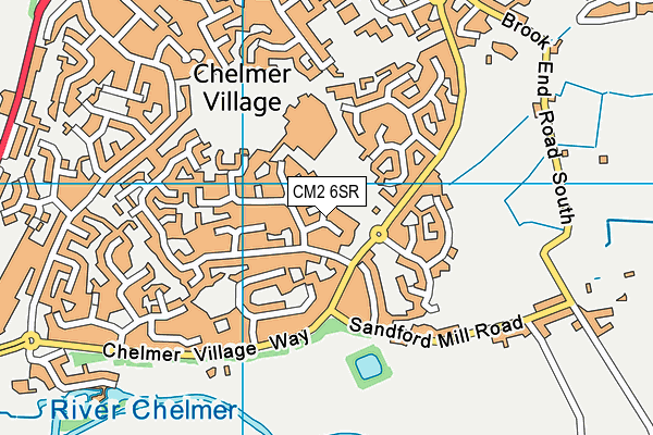 CM2 6SR map - OS VectorMap District (Ordnance Survey)
