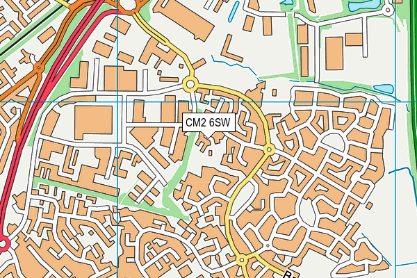CM2 6SW map - OS VectorMap District (Ordnance Survey)
