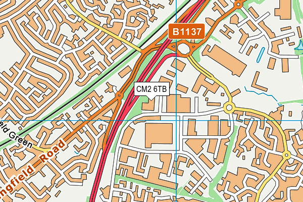 CM2 6TB map - OS VectorMap District (Ordnance Survey)
