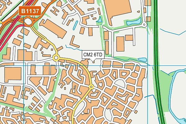 CM2 6TD map - OS VectorMap District (Ordnance Survey)