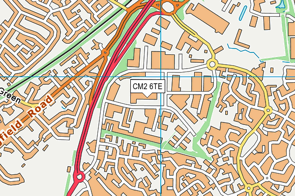 CM2 6TE map - OS VectorMap District (Ordnance Survey)