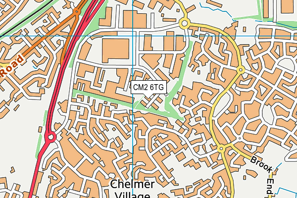 CM2 6TG map - OS VectorMap District (Ordnance Survey)