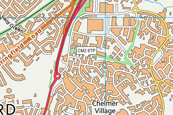 CM2 6TP map - OS VectorMap District (Ordnance Survey)