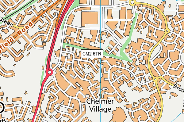 CM2 6TR map - OS VectorMap District (Ordnance Survey)