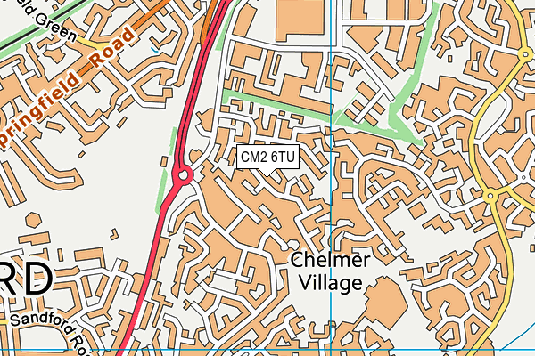 CM2 6TU map - OS VectorMap District (Ordnance Survey)