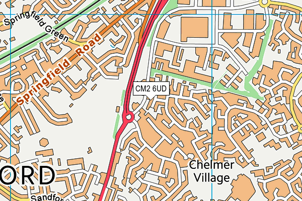 CM2 6UD map - OS VectorMap District (Ordnance Survey)
