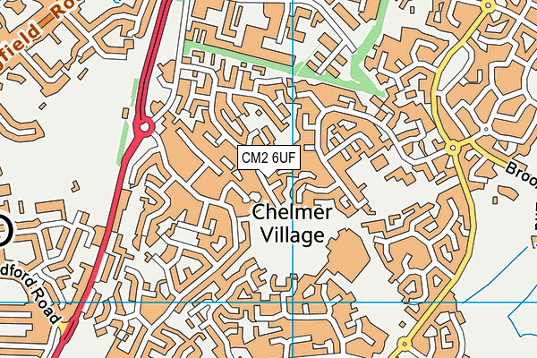 CM2 6UF map - OS VectorMap District (Ordnance Survey)