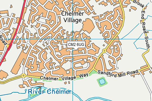 CM2 6UG map - OS VectorMap District (Ordnance Survey)