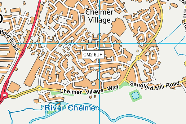 CM2 6UH map - OS VectorMap District (Ordnance Survey)