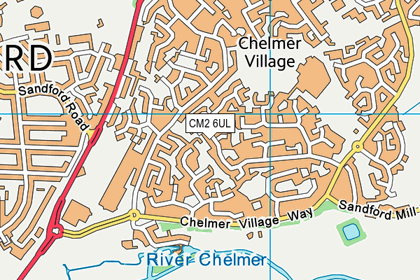 CM2 6UL map - OS VectorMap District (Ordnance Survey)