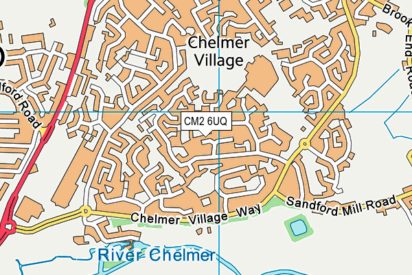 CM2 6UQ map - OS VectorMap District (Ordnance Survey)