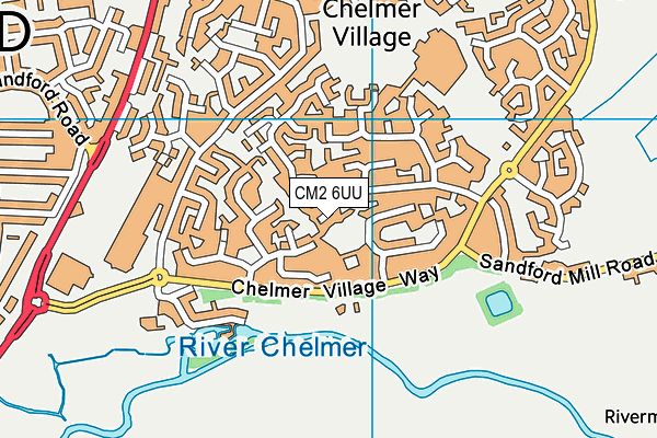 CM2 6UU map - OS VectorMap District (Ordnance Survey)
