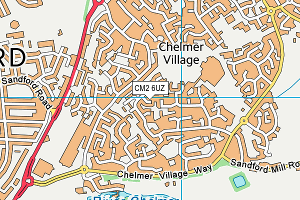 CM2 6UZ map - OS VectorMap District (Ordnance Survey)