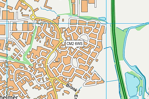 Chancellor Park map (CM2 6WS) - OS VectorMap District (Ordnance Survey)