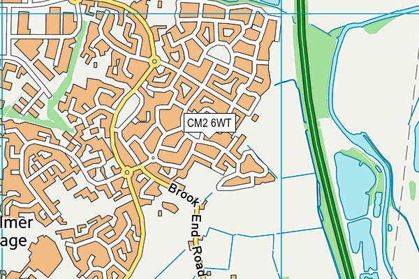 CM2 6WT map - OS VectorMap District (Ordnance Survey)