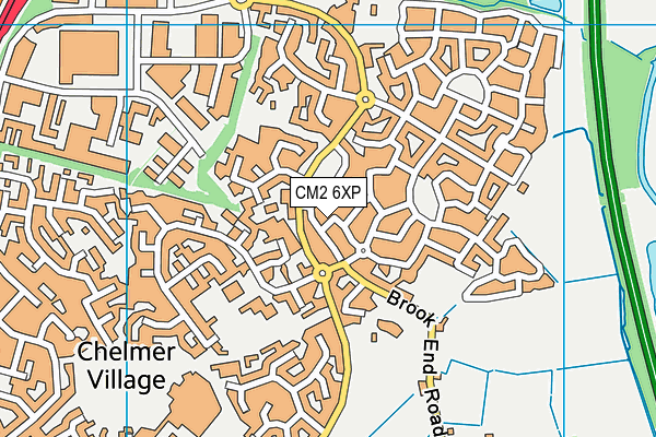 CM2 6XP map - OS VectorMap District (Ordnance Survey)