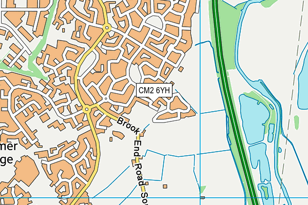 CM2 6YH map - OS VectorMap District (Ordnance Survey)