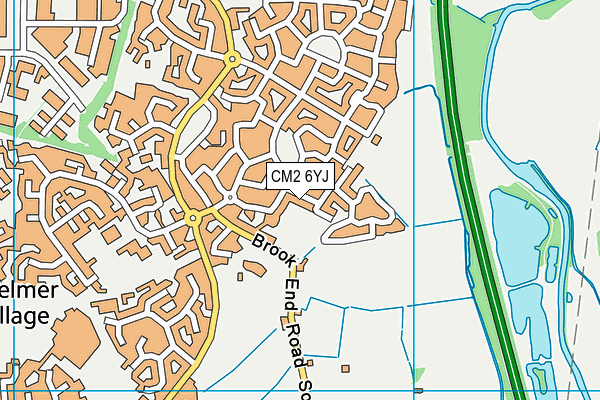 CM2 6YJ map - OS VectorMap District (Ordnance Survey)