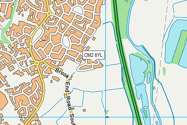 CM2 6YL map - OS VectorMap District (Ordnance Survey)