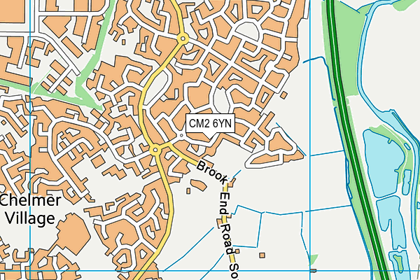 CM2 6YN map - OS VectorMap District (Ordnance Survey)