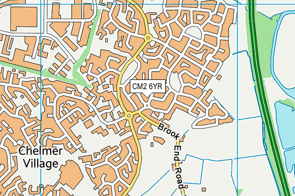 CM2 6YR map - OS VectorMap District (Ordnance Survey)