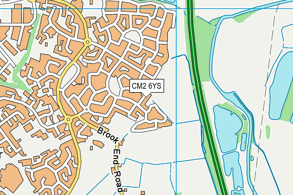 CM2 6YS map - OS VectorMap District (Ordnance Survey)