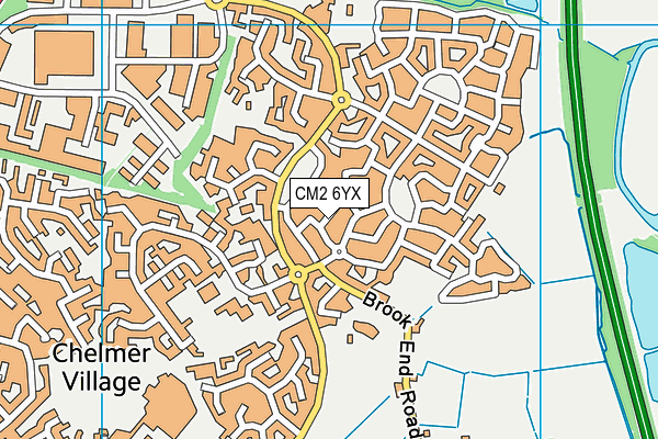 CM2 6YX map - OS VectorMap District (Ordnance Survey)