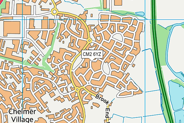 CM2 6YZ map - OS VectorMap District (Ordnance Survey)