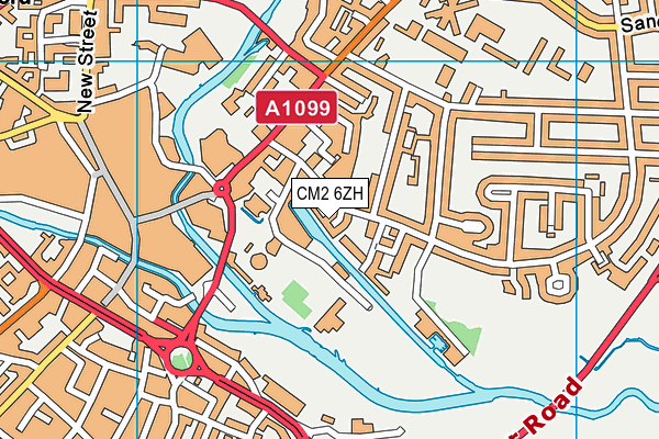 CM2 6ZH map - OS VectorMap District (Ordnance Survey)