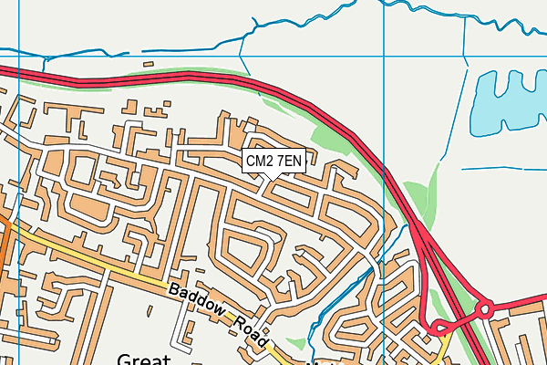 CM2 7EN map - OS VectorMap District (Ordnance Survey)