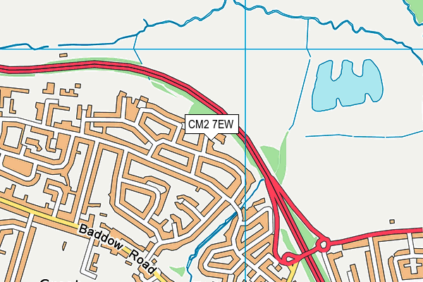 CM2 7EW map - OS VectorMap District (Ordnance Survey)