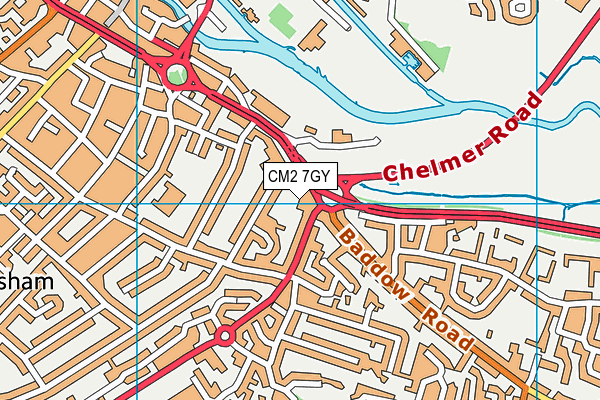 CM2 7GY map - OS VectorMap District (Ordnance Survey)